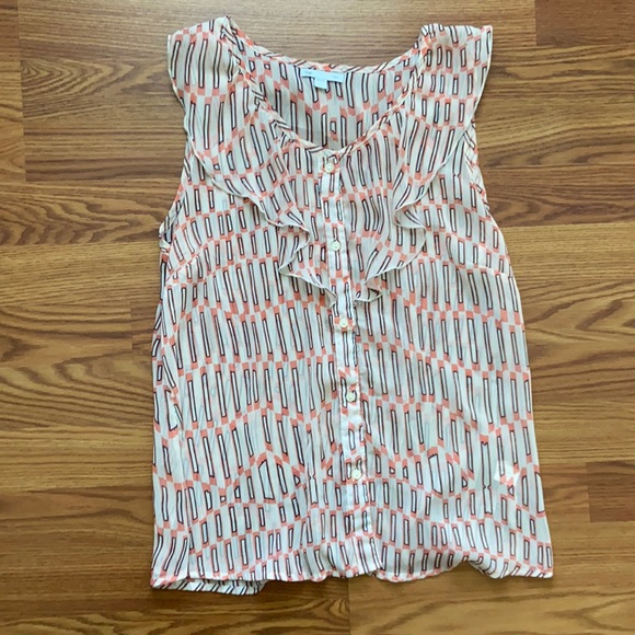 GAP Tops - 🔥 GAP Sleeveless Sheer Ruffle Blouse